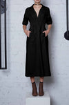 PRE-ORDER 6 Pocket Safari Dress - Black