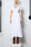 ROLLED LOVE DRESS - White