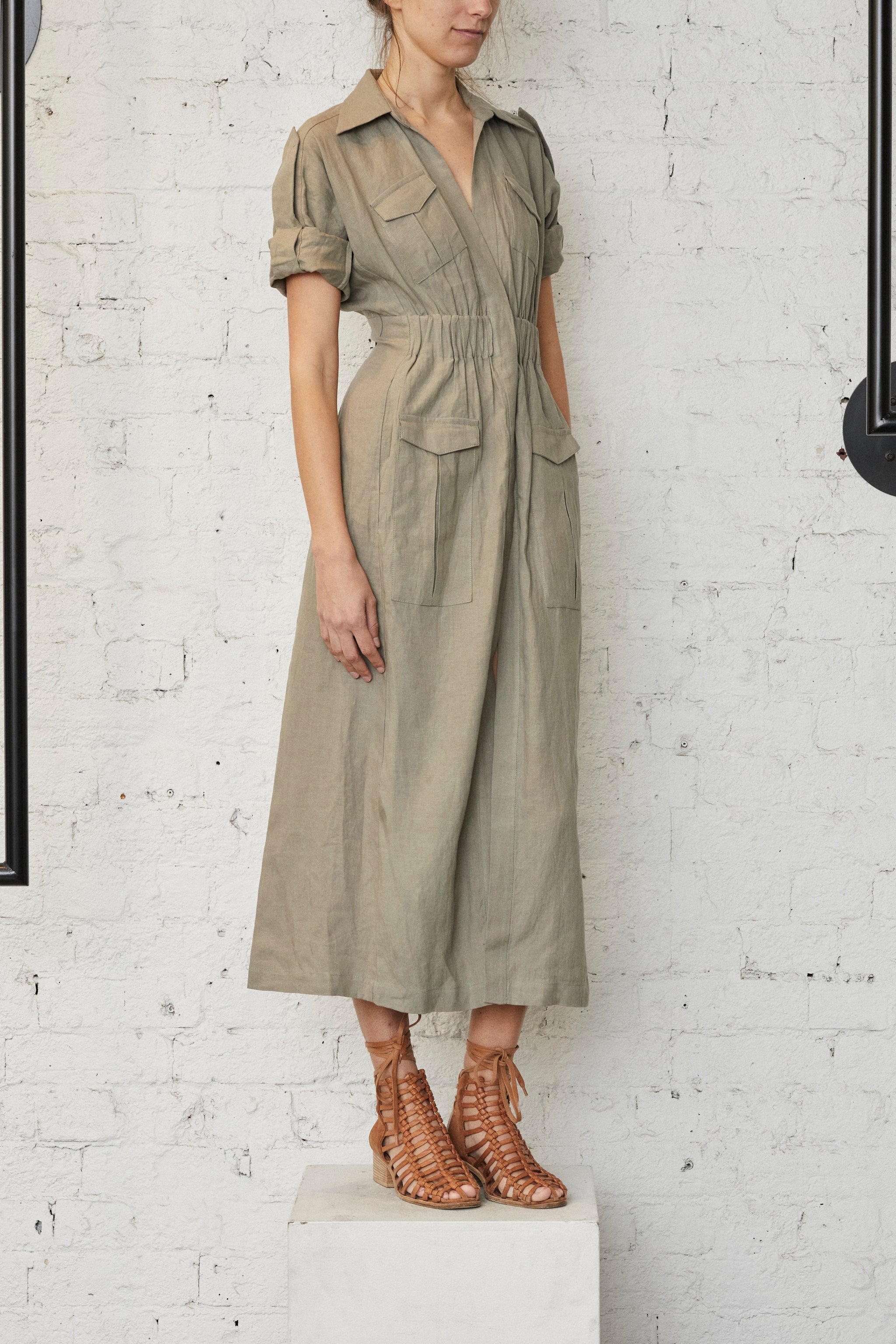 Available Now! 6 Pocket Safari Dress - Sage - previously MADE TO DEMAN - KITX Available Now! 6 Pocket Safari Dress - Sage - previously MADE TO DEMAN - KITX