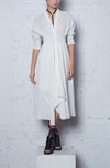 MADE TO DEMAND Rolling Direction Shirt Dress - White