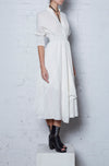 MADE TO DEMAND Rolling Direction Shirt Dress - White