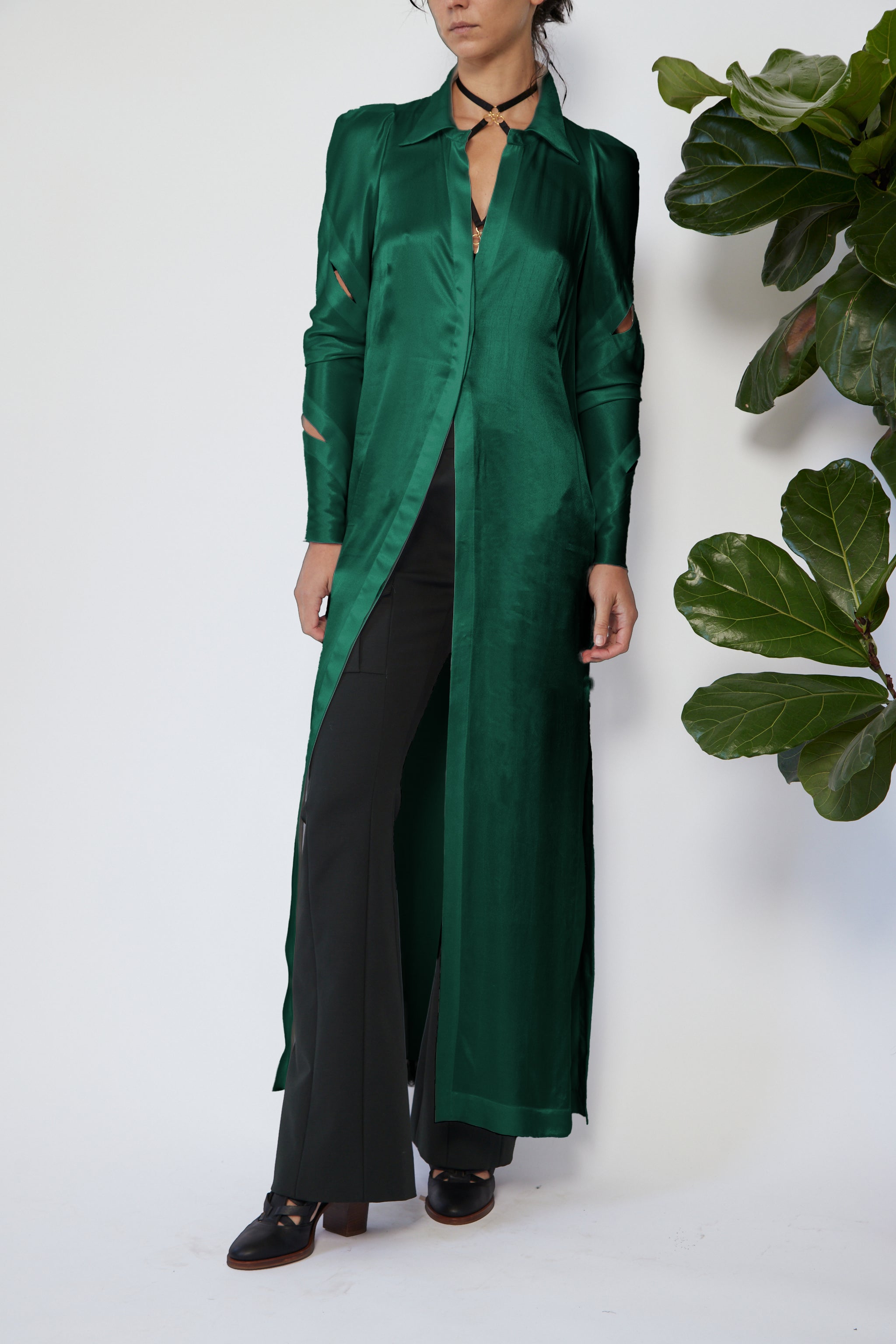 Earth Angel Shirt Dress - Emerald Green - KITX Earth Angel Shirt Dress - Emerald Green - KITX