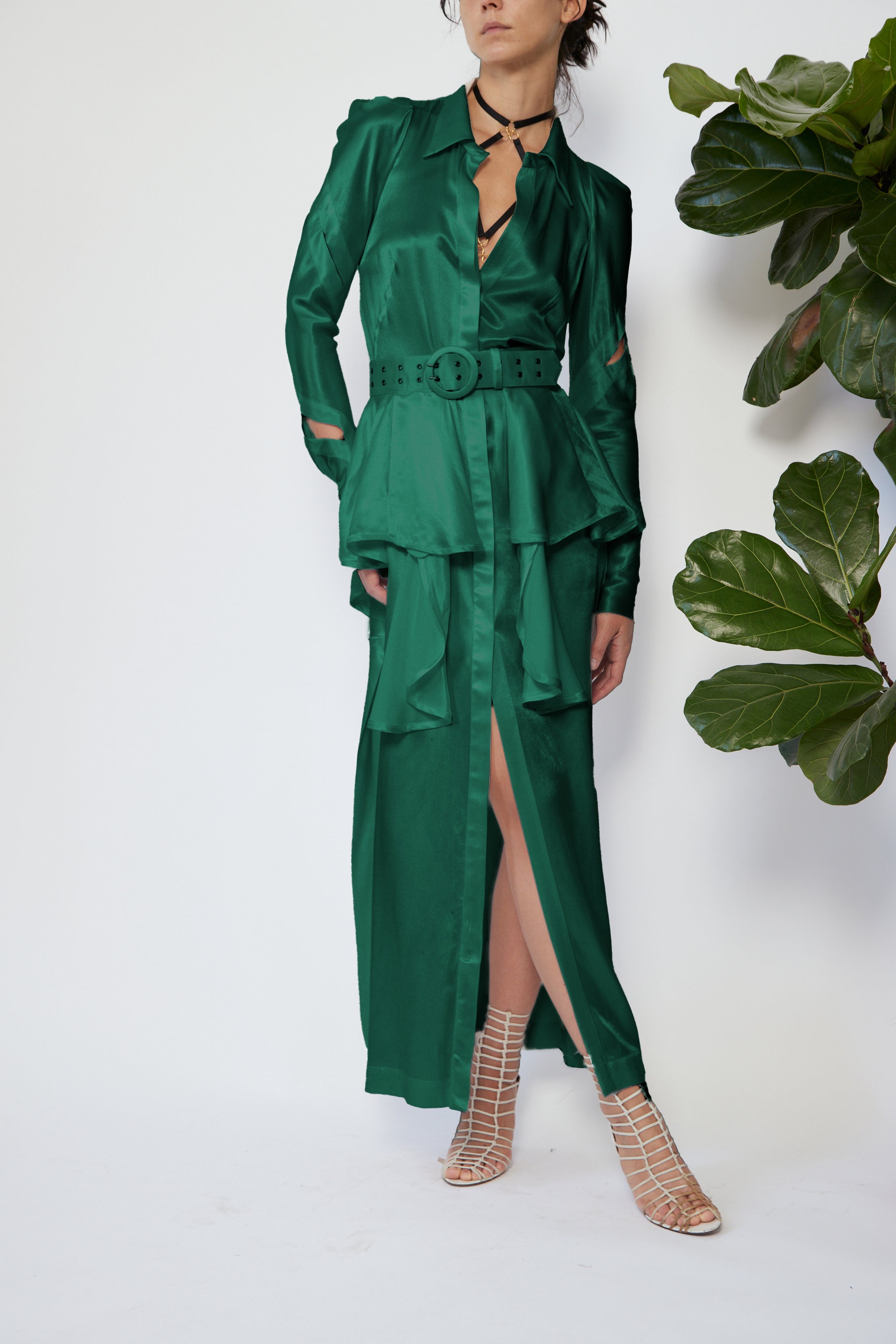 Earth Angel Shirt Dress - Emerald Green - KITX Earth Angel Shirt Dress - Emerald Green - KITX