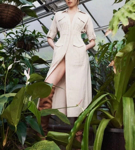 MADE TO DEMAND 6 Pocket Safari Dress - Cream!