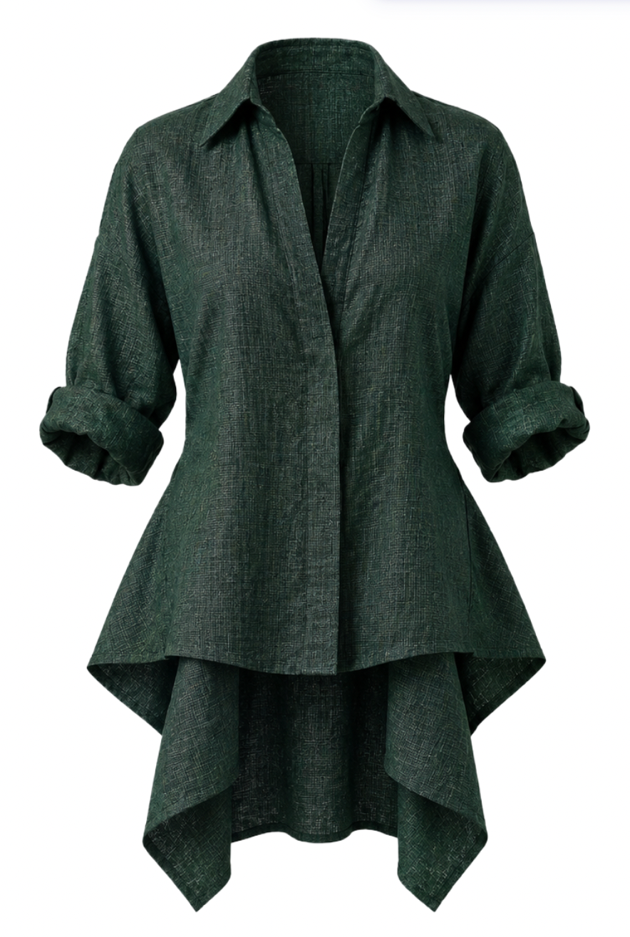 The Everyday Wrap Shirt, Edition One, Forest Green, Made to Demand