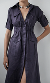 MADE TO DEMAND 6 Pocket Safari Dress - Plum/Ink