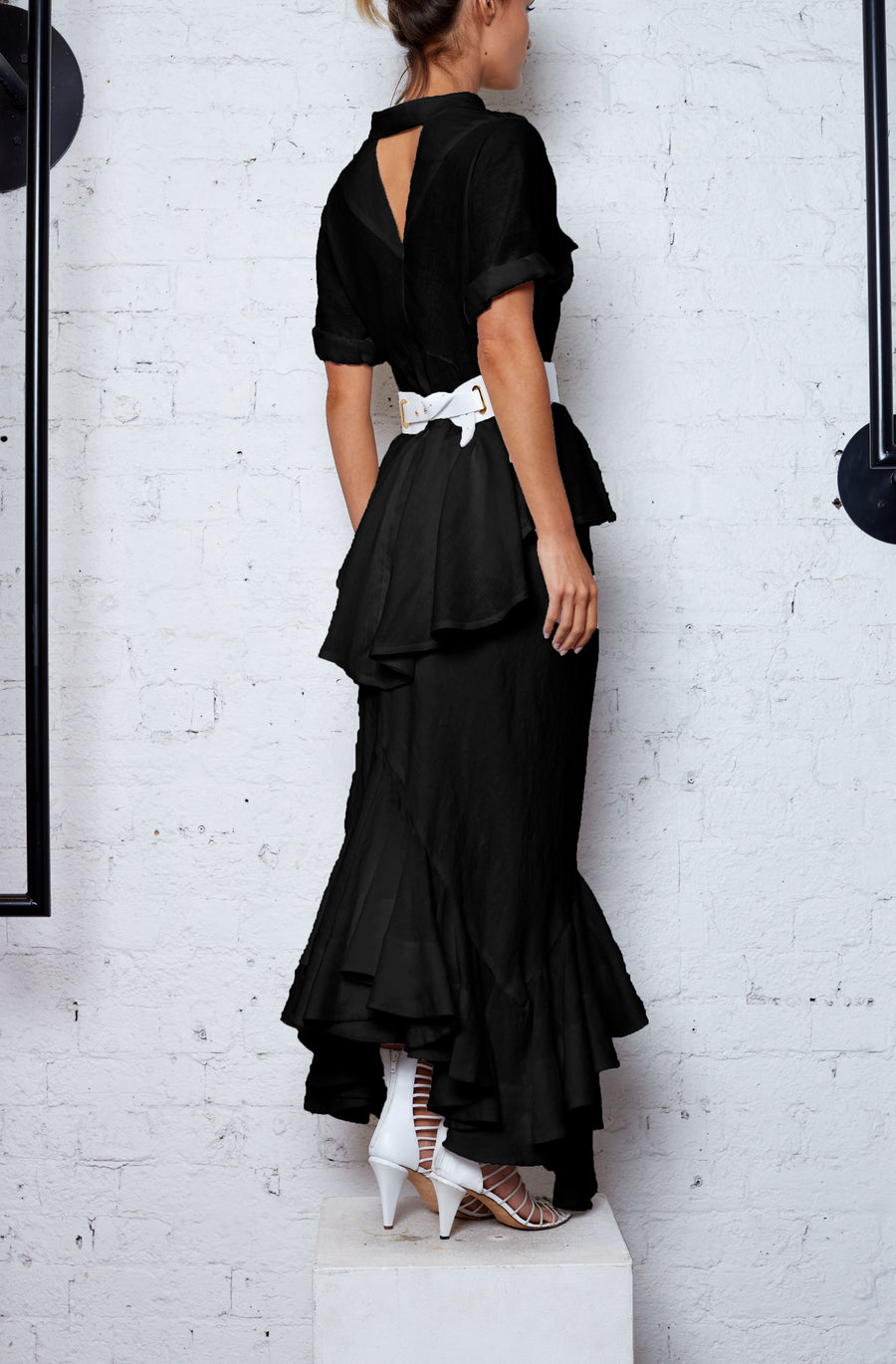 Linen Skirt - Black