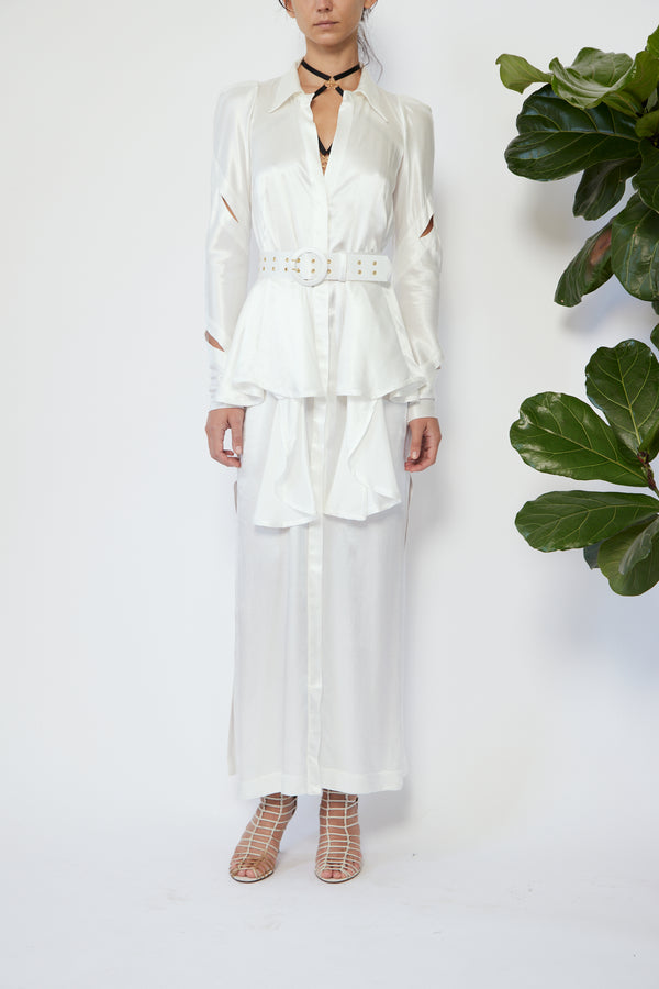 Earth Angel Shirt Dress - Off White
