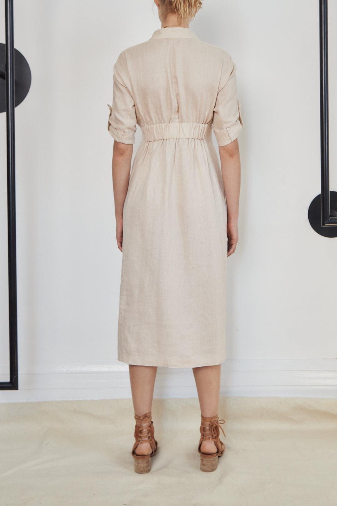 kitx shirt dress KITX Slink Shirt Midi Dress in Olive Size 14