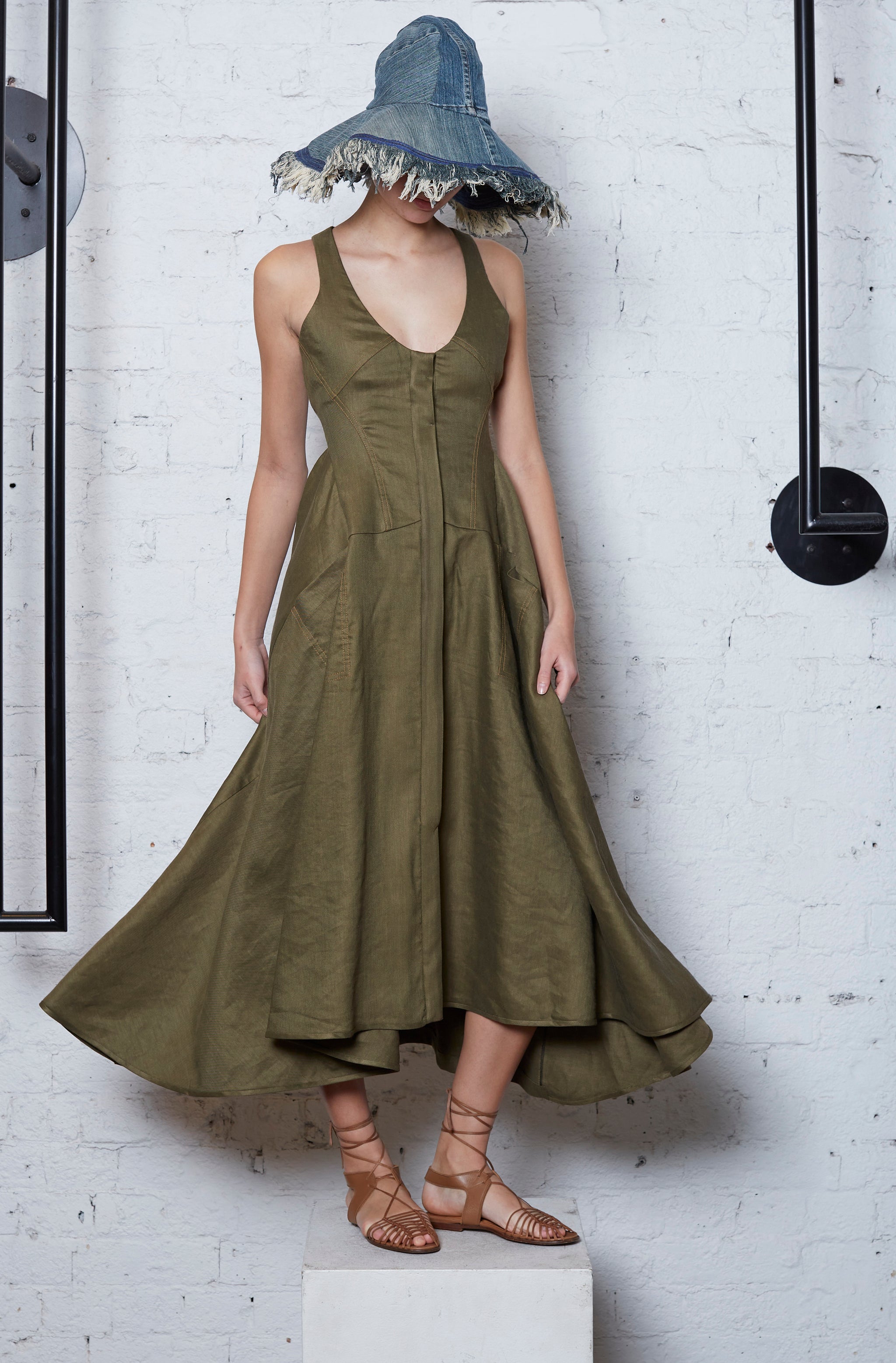 H&M Bodycon Olive Green Dress
