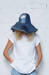 Future Love Hat Wide Brim - Upcycled Denim
