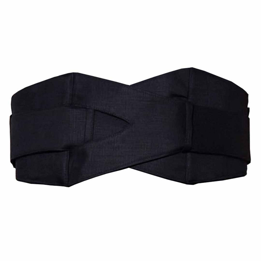 The X Belt - Black Linen