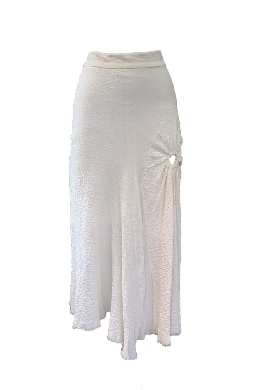 Circle Ruche Skirt - White